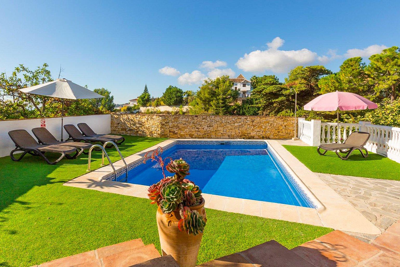 Private pool with terrace area