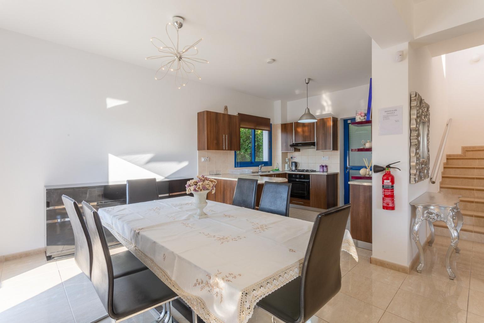 Dining area and kitchen