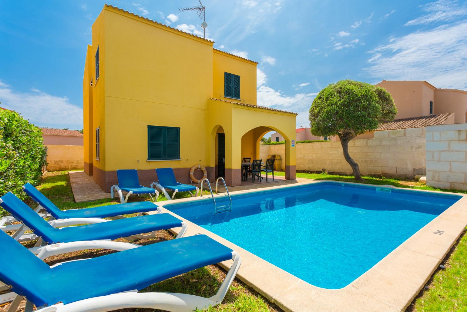 ,Beautiful villa with private pool and sheltered terrace