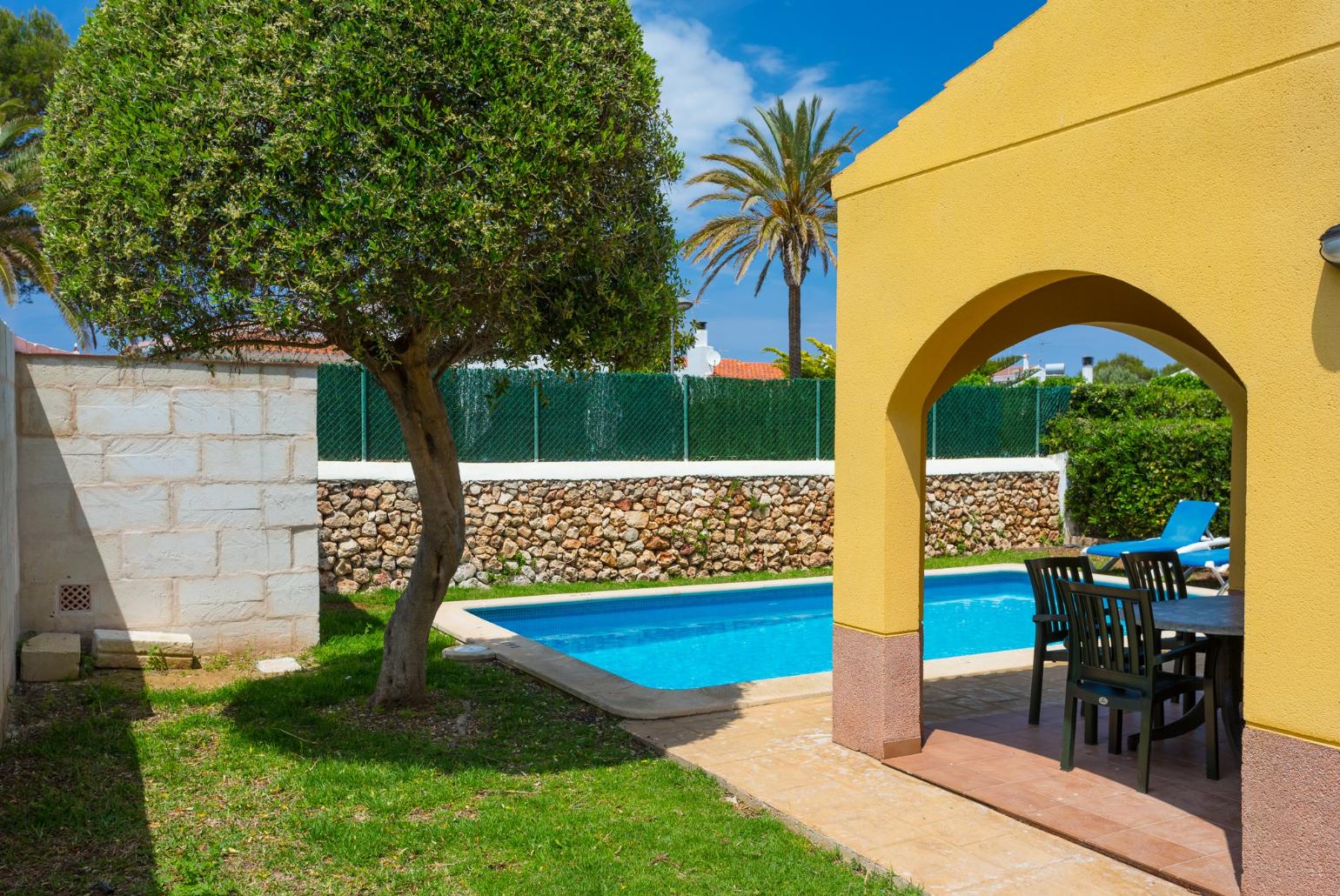 Beautiful villa with private pool and sheltered terrace area