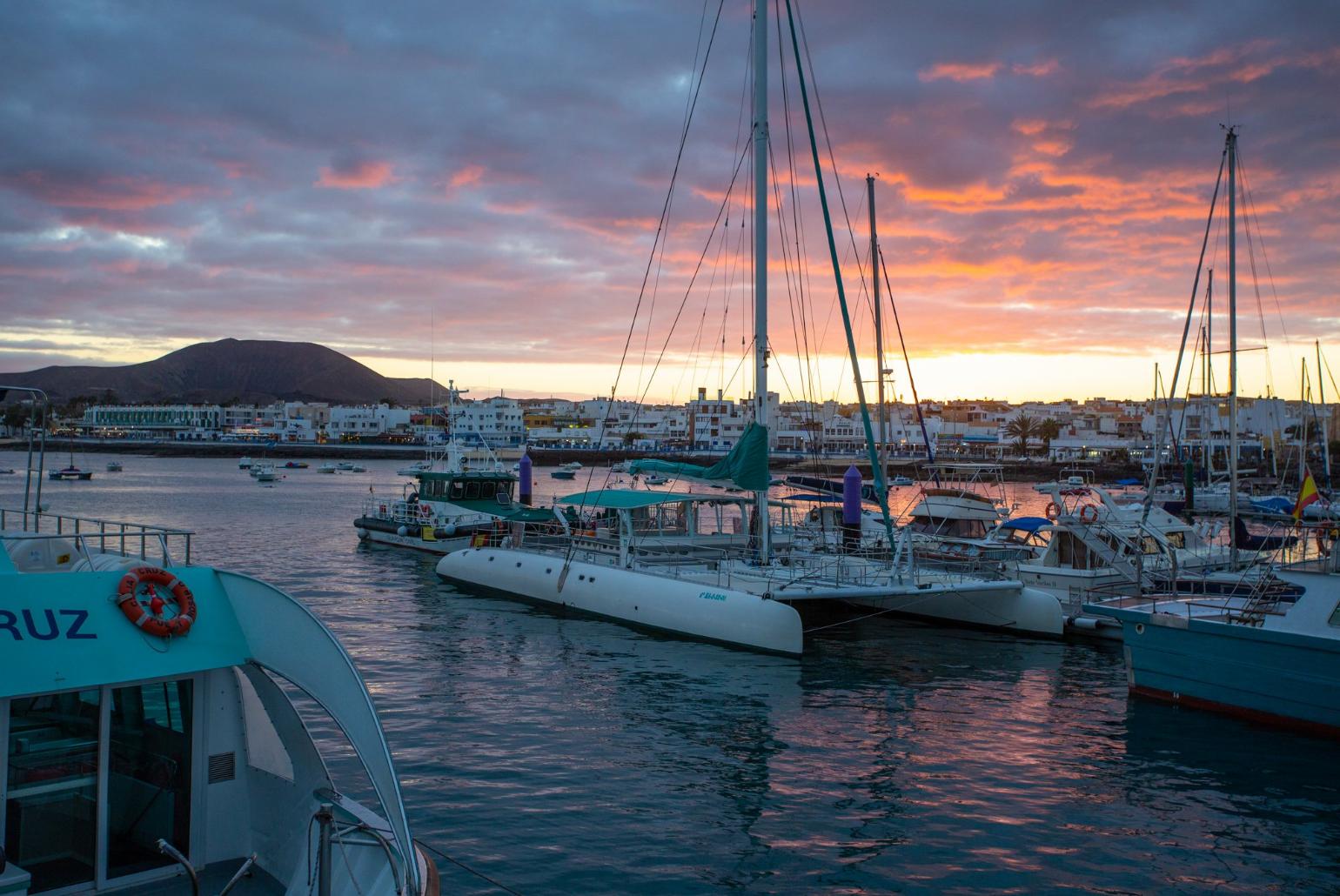 Sunset at Puerto de Corralejo