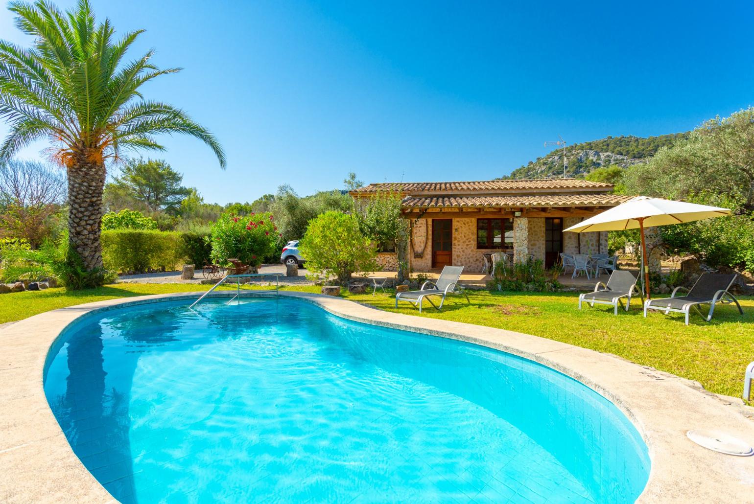 ,Beautiful villa with private pool, terrace, and garden