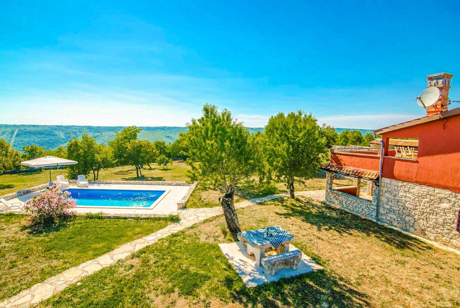 Beautiful villa with private swimming pool, terrace, and sauna