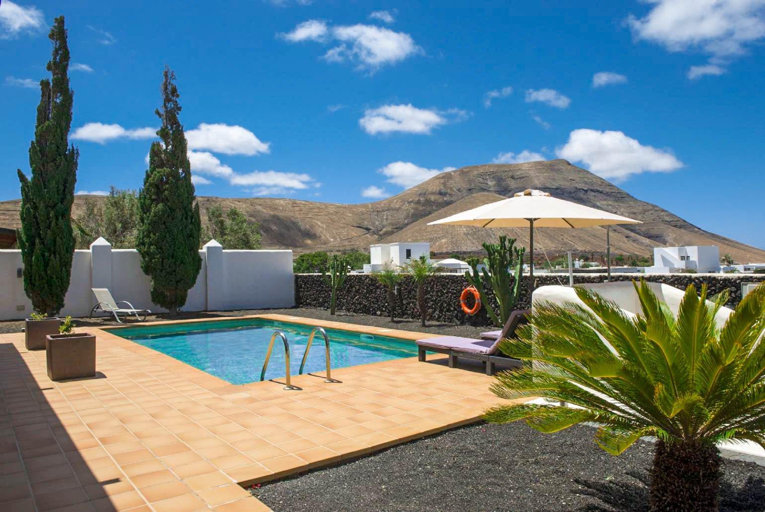 Private pool and terrace with views