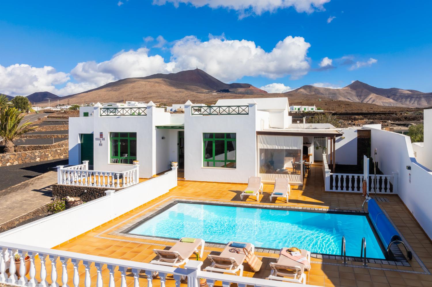 ,Beautiful villa with private pool and terrace with sea views