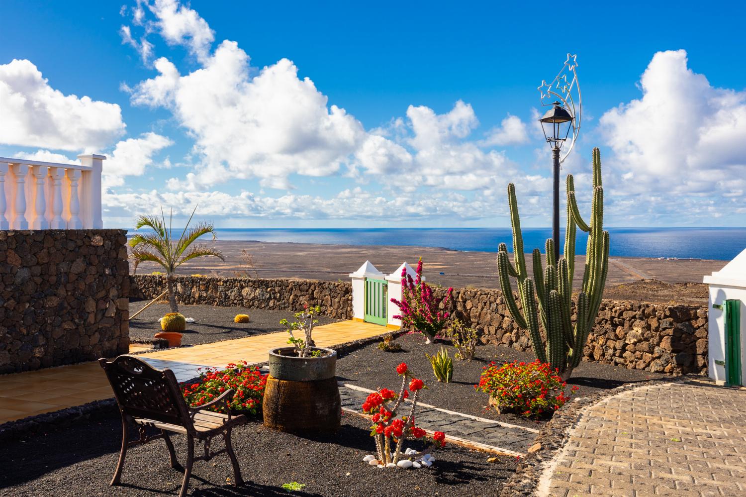 Garden area with sea views