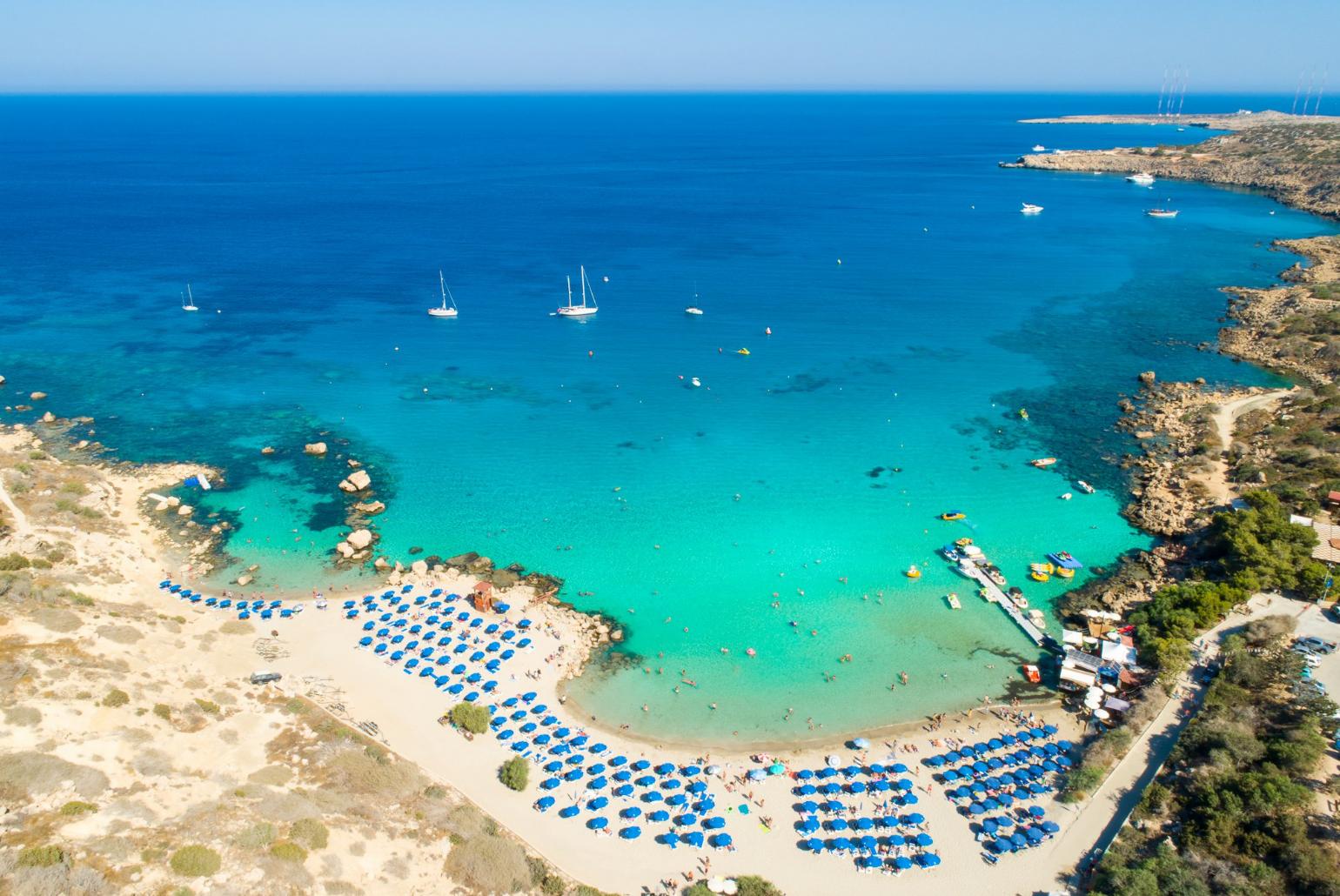 Konnos Beach - a short drive from Villa Petra