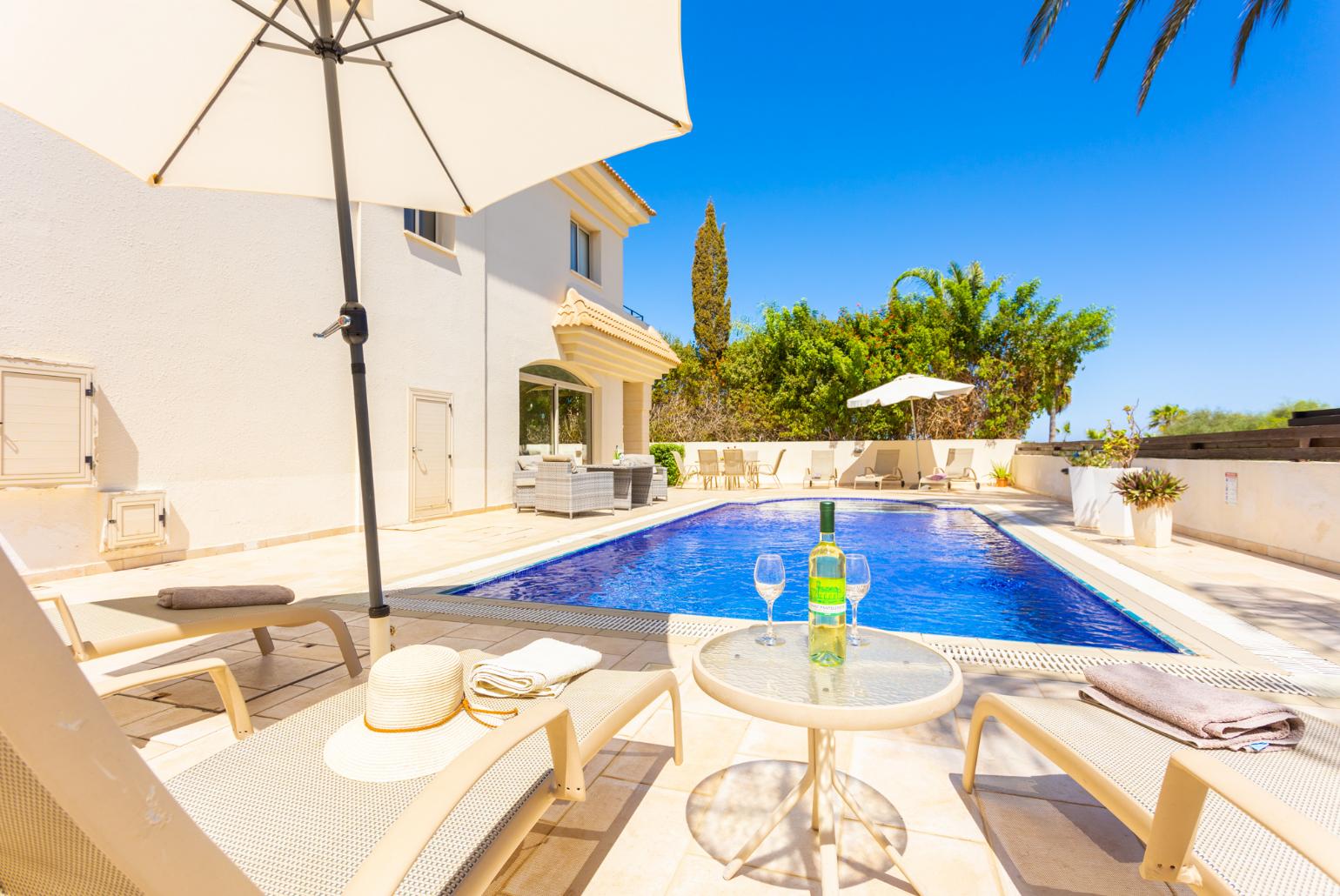 Beautiful villa with private pool, and terrace with sea views