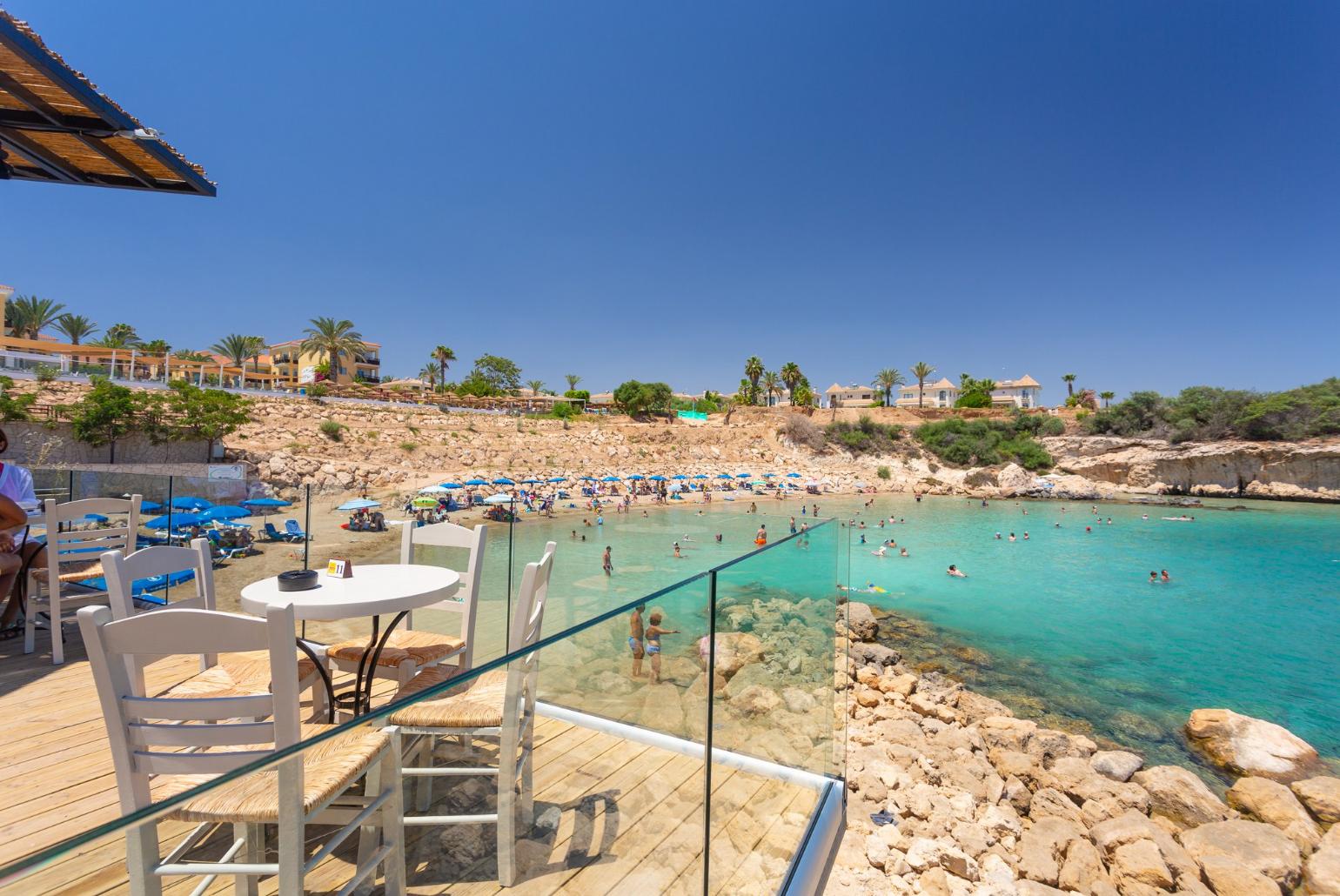 Waterfront taverna at Malama Beach - only metres from Villa Meli