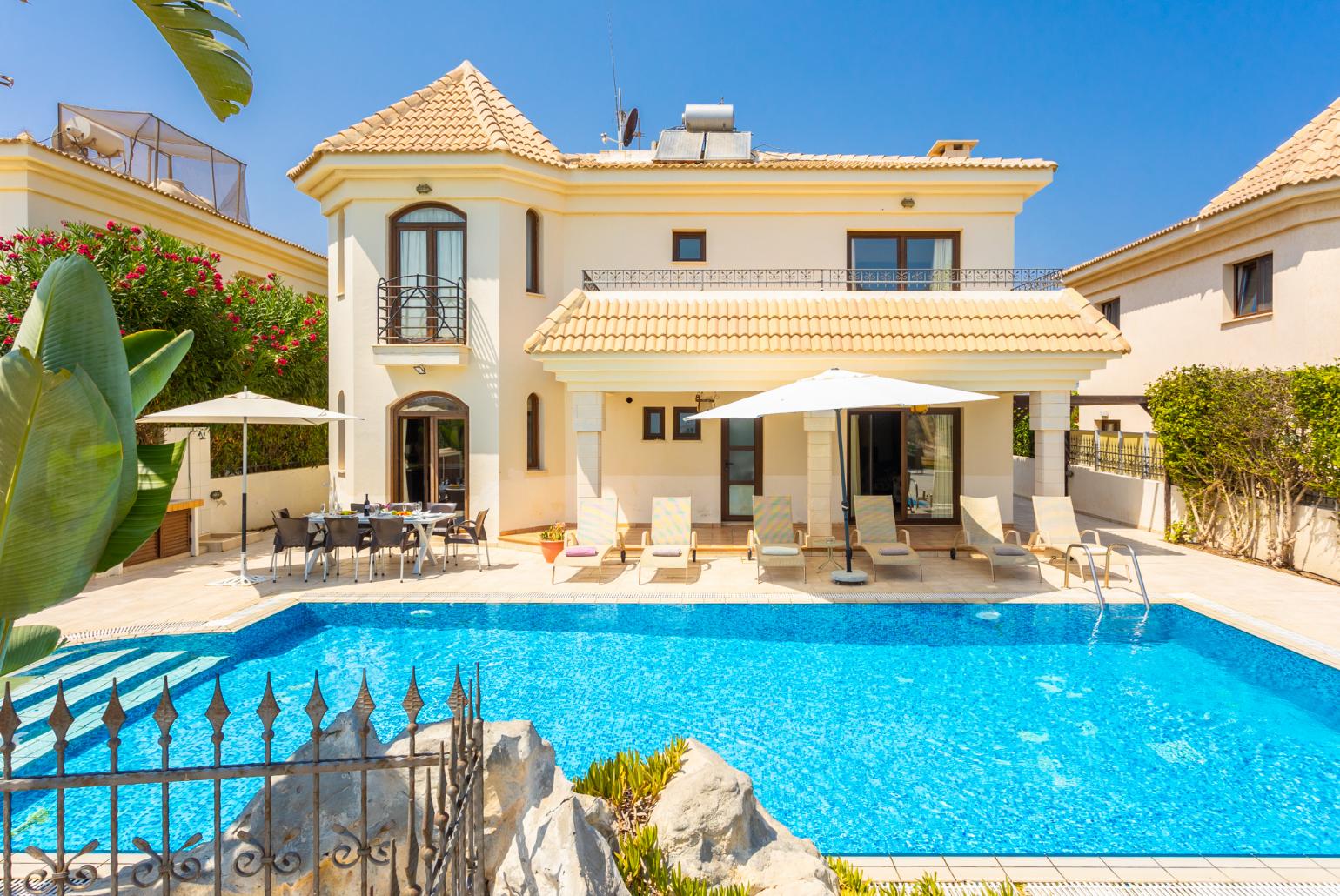 Beautiful villa with private pool, jacuzzi, terrace, and garden with sea views