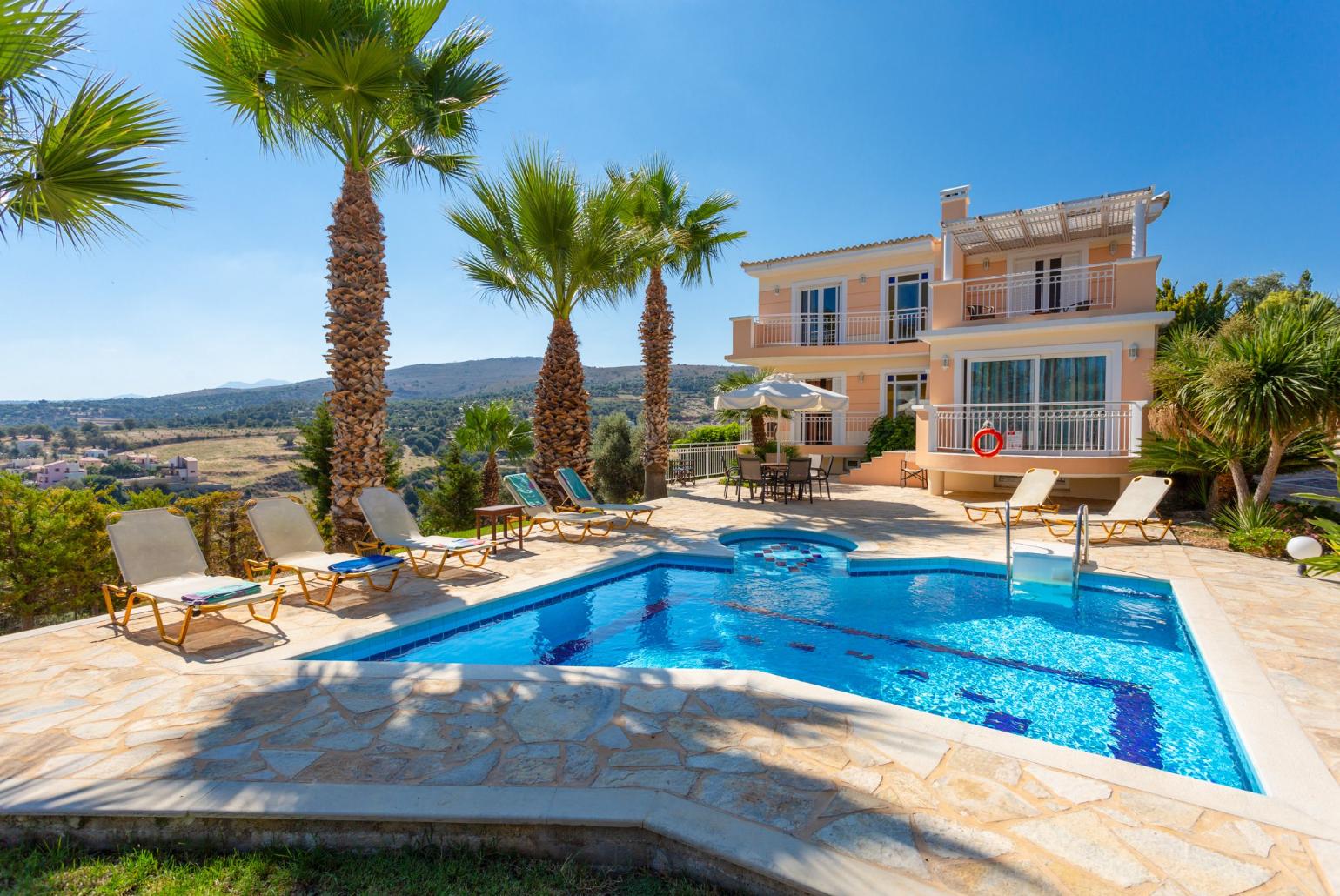 Beautiful villa with private and pool and terrace with sea views