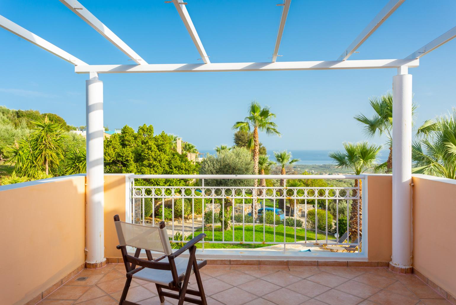 Balcony with sea views