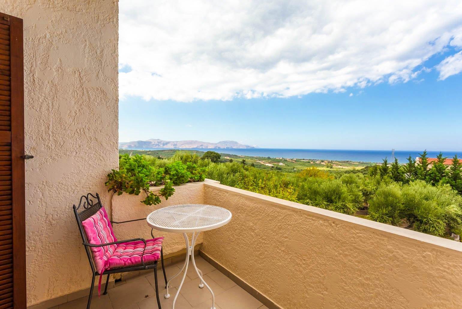 Balcony on first floor with sea views