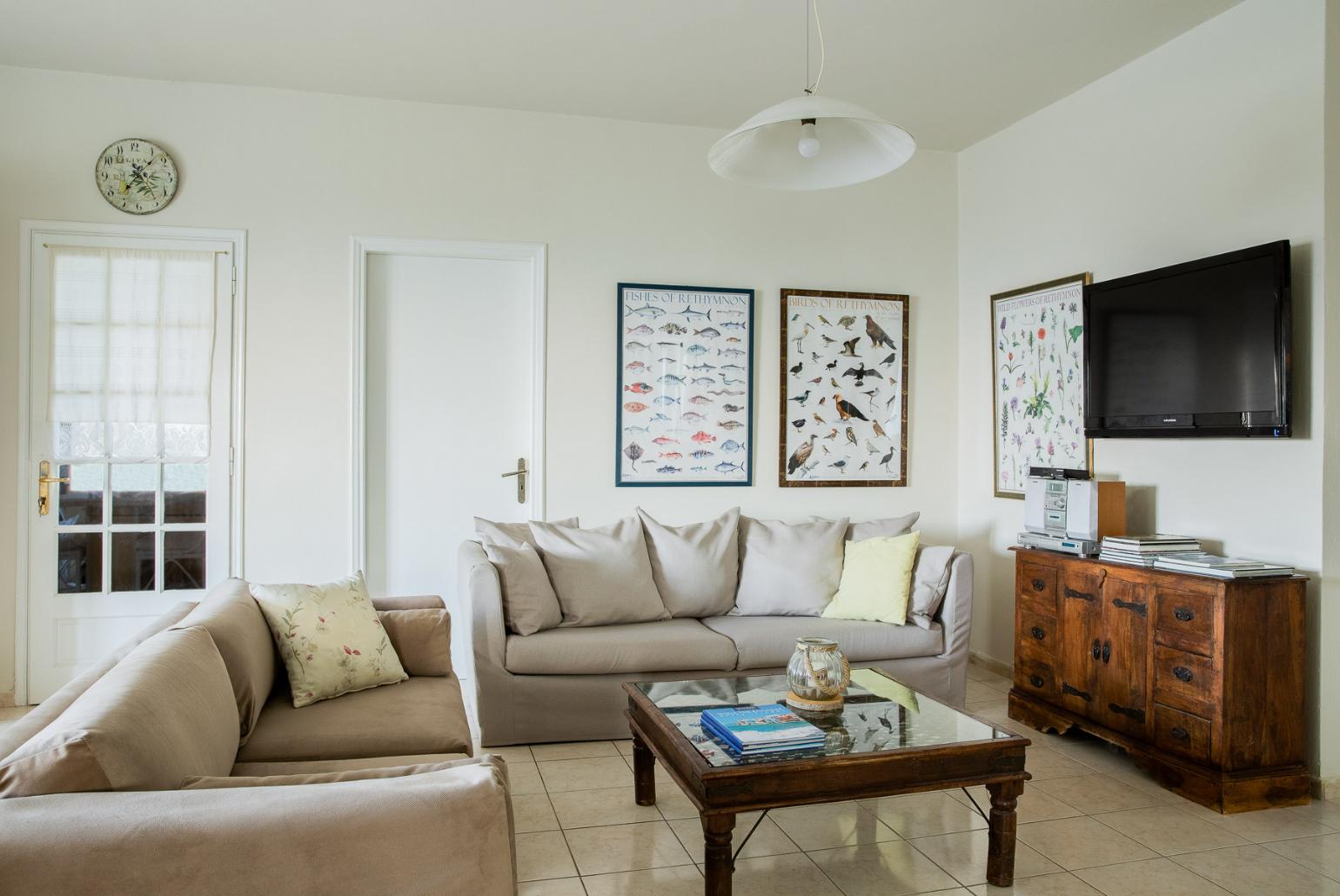 Living room with decor 