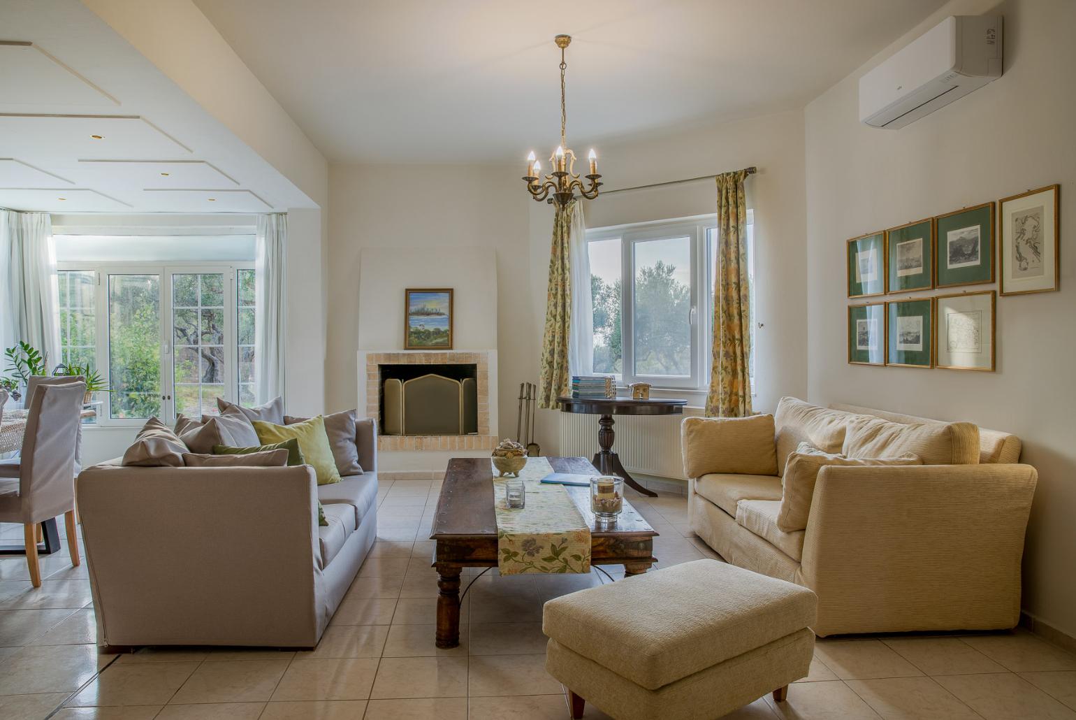 Living room with decor 