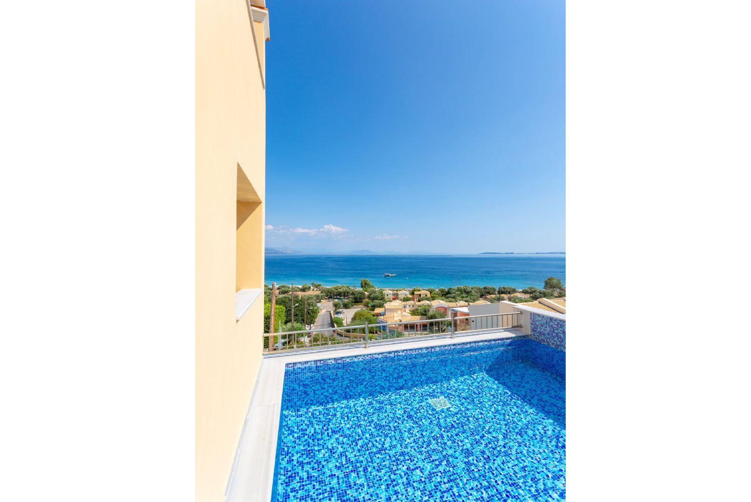 Private infinity pool with panoramic sea views