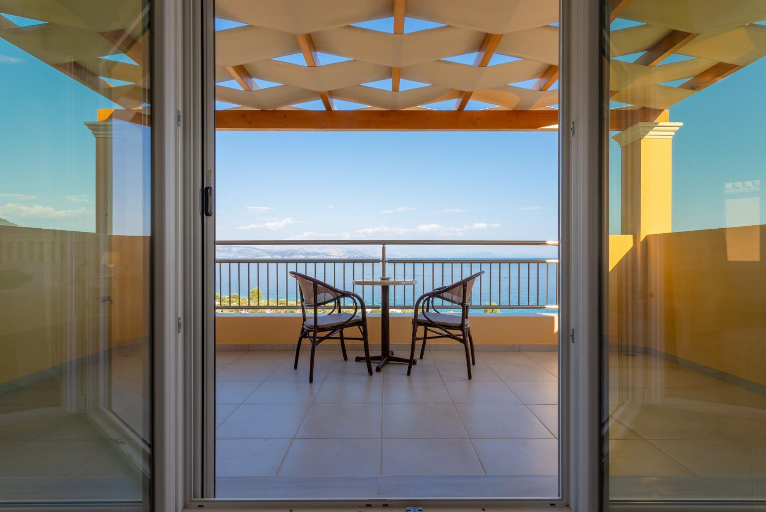 Balcony with panoramic sea views