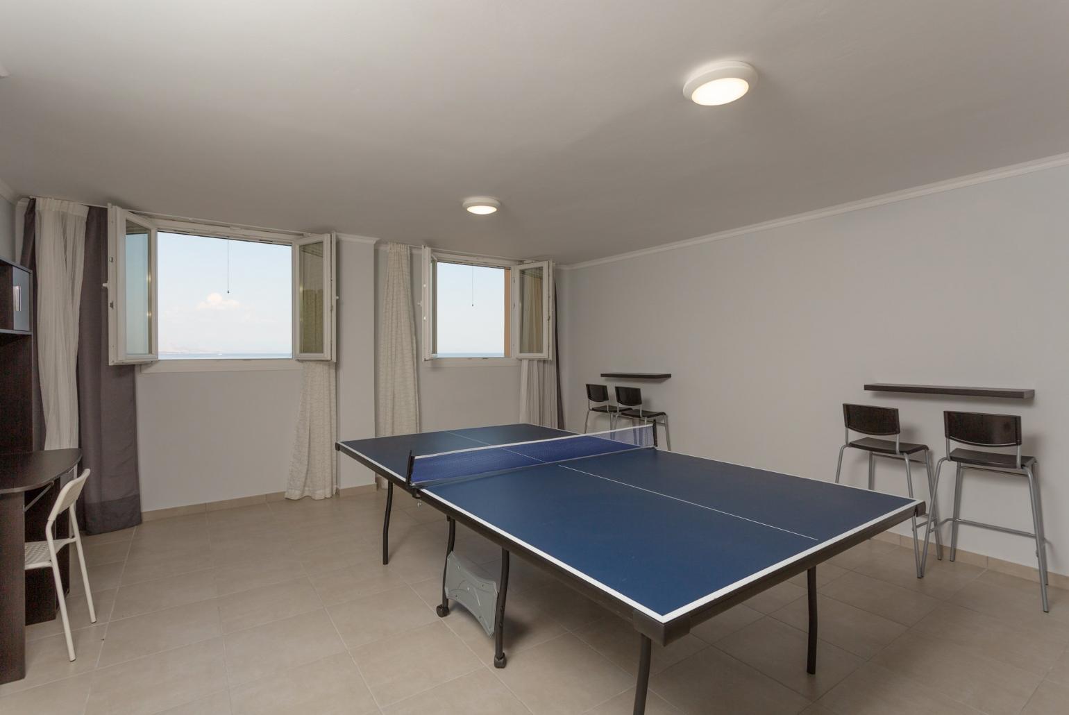 Games room with table tennis
