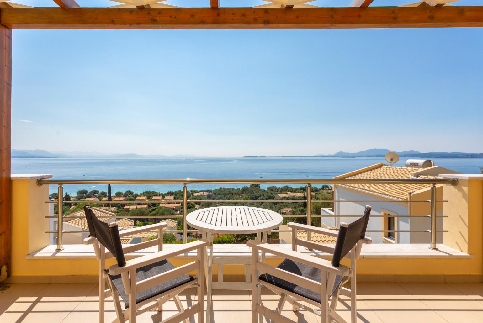 Balcony with panoramic sea views