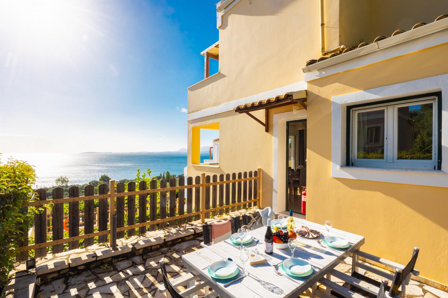 Terrace area with sea views