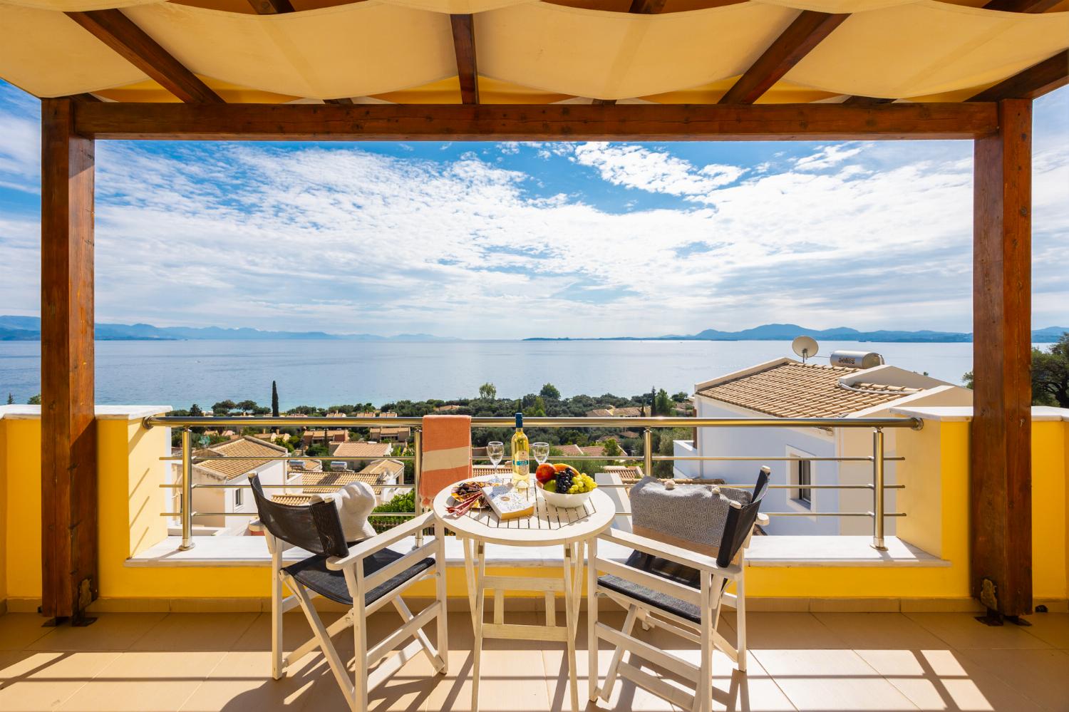 Balcony area with sea views