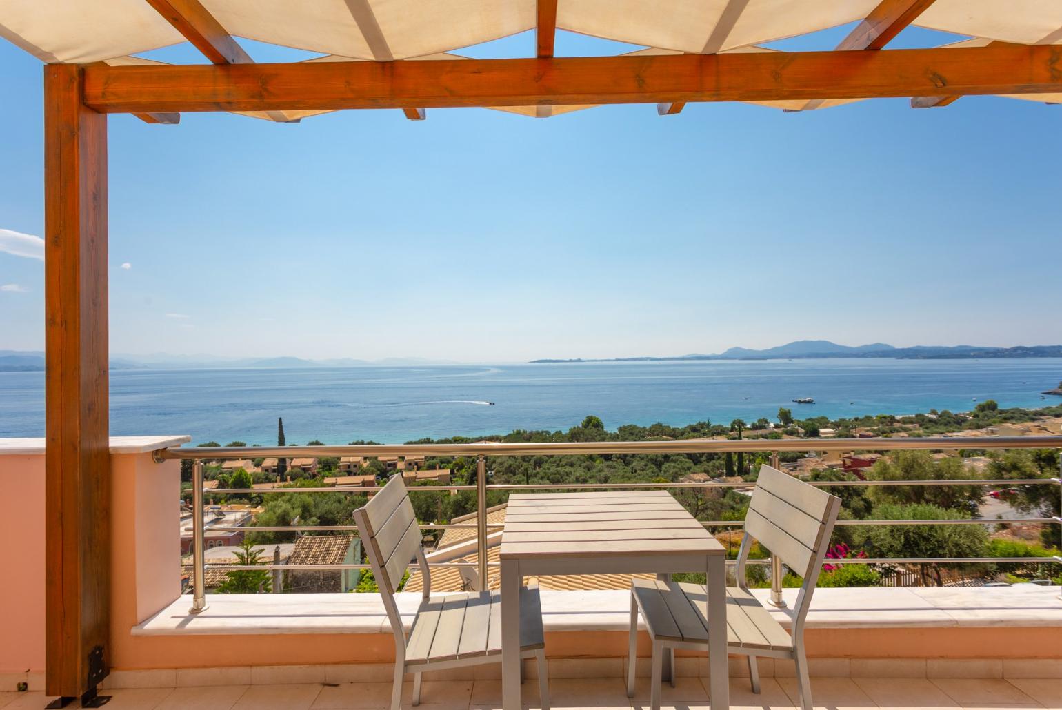 Balcony with panoramic sea views