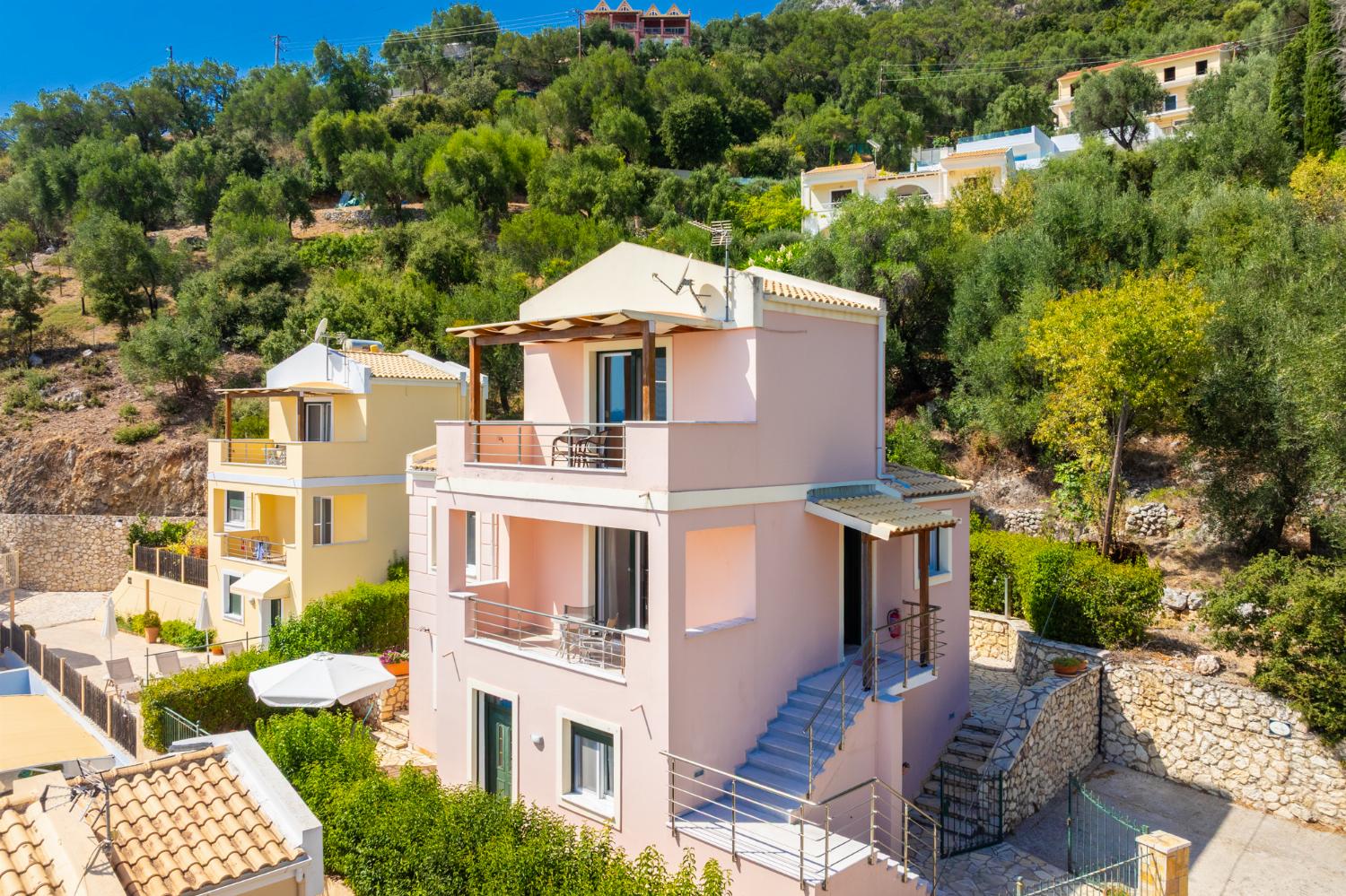 Aerial view of villa