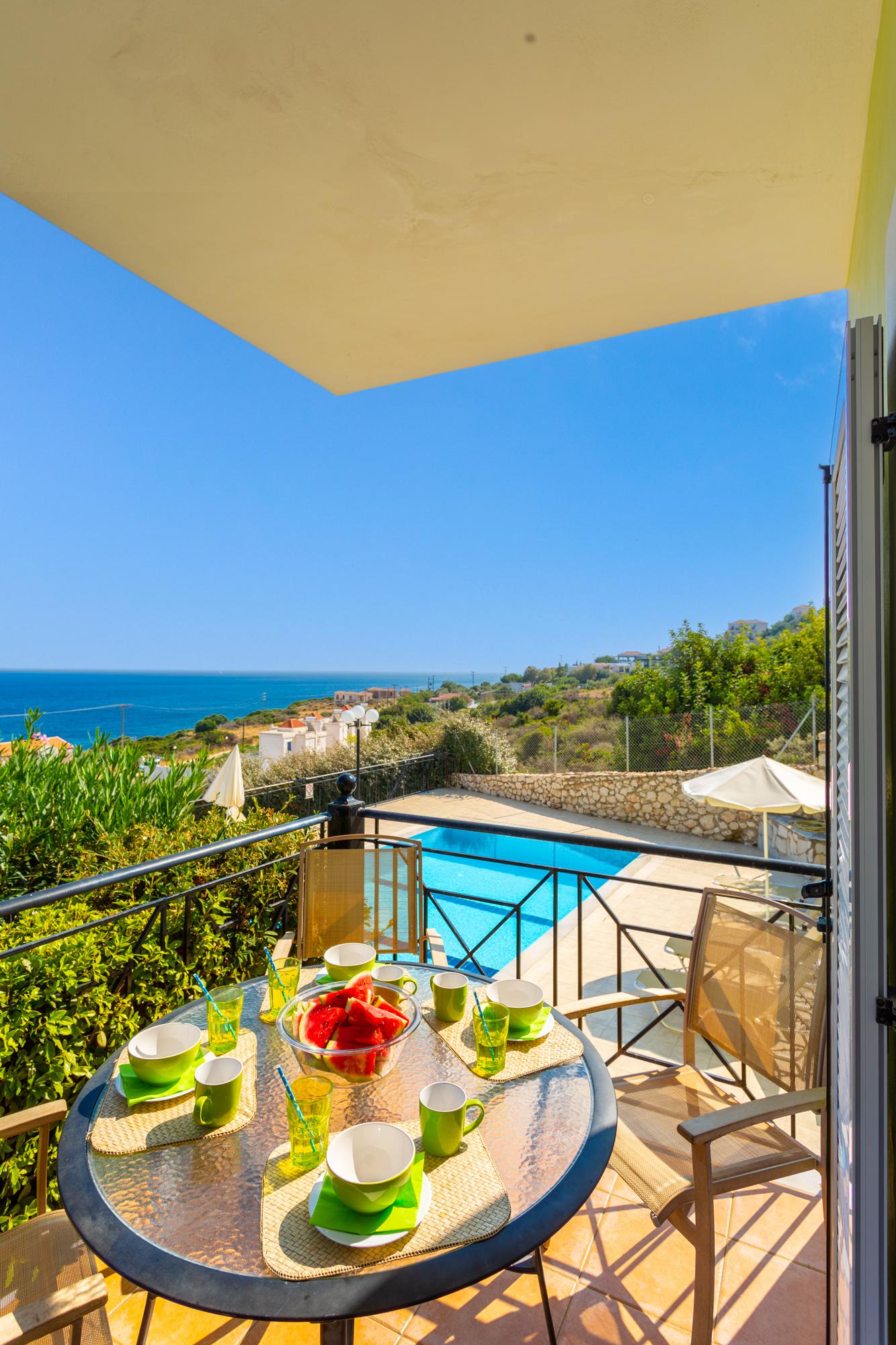 Balcony with sea views