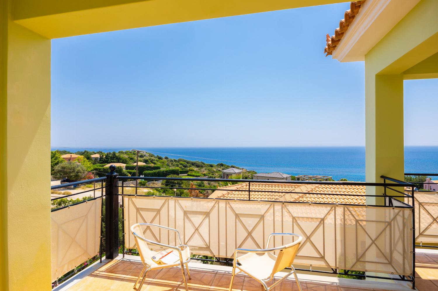 Balcony with sea views