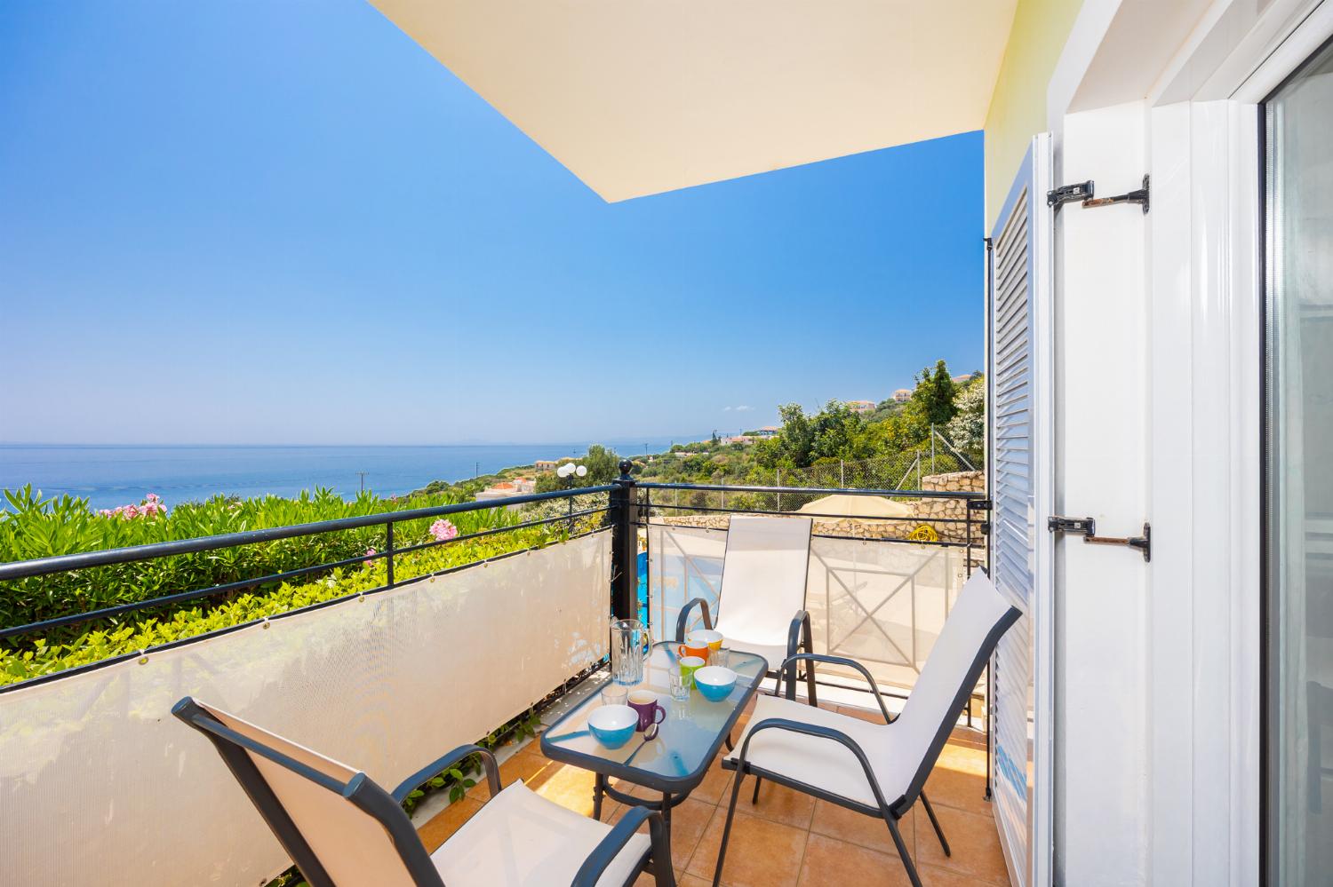 Sheltered terrace area with sea views