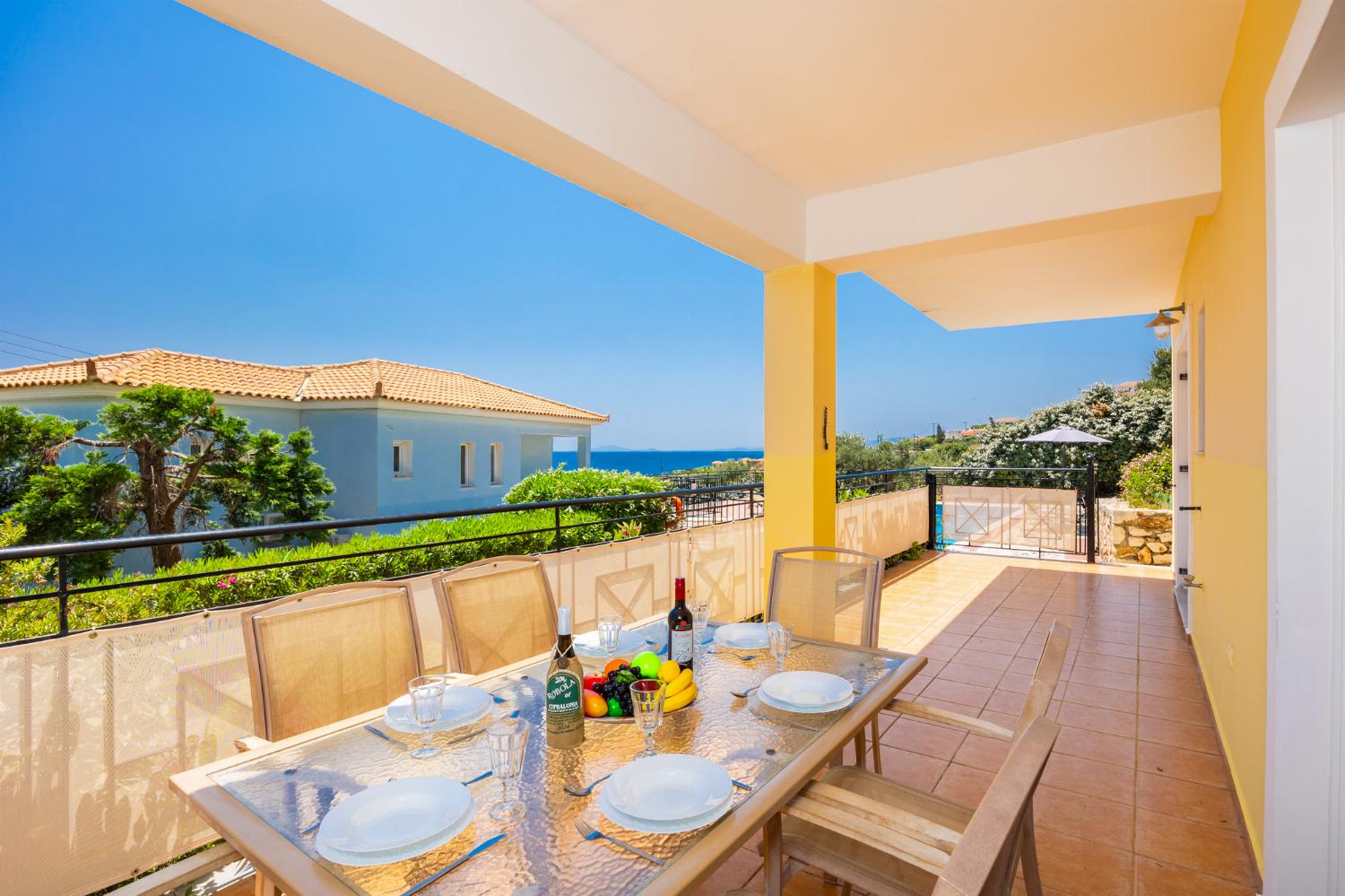 Sheltered terrace area