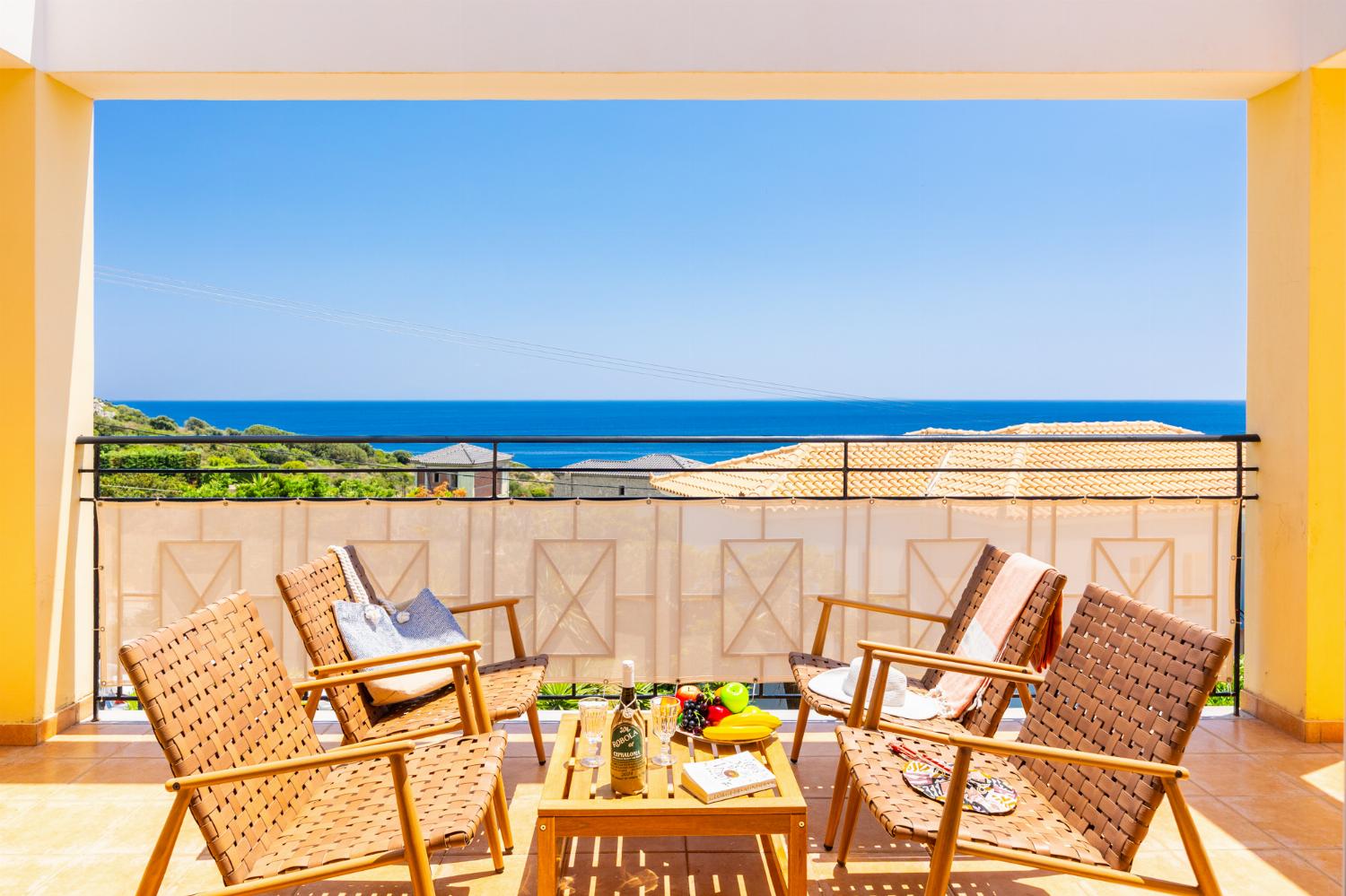 Balcony with sea views