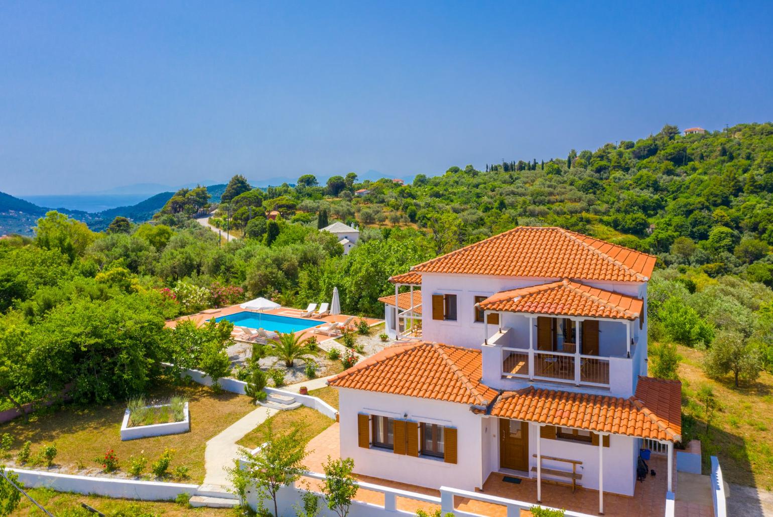 Aerial view of Villa Glafki