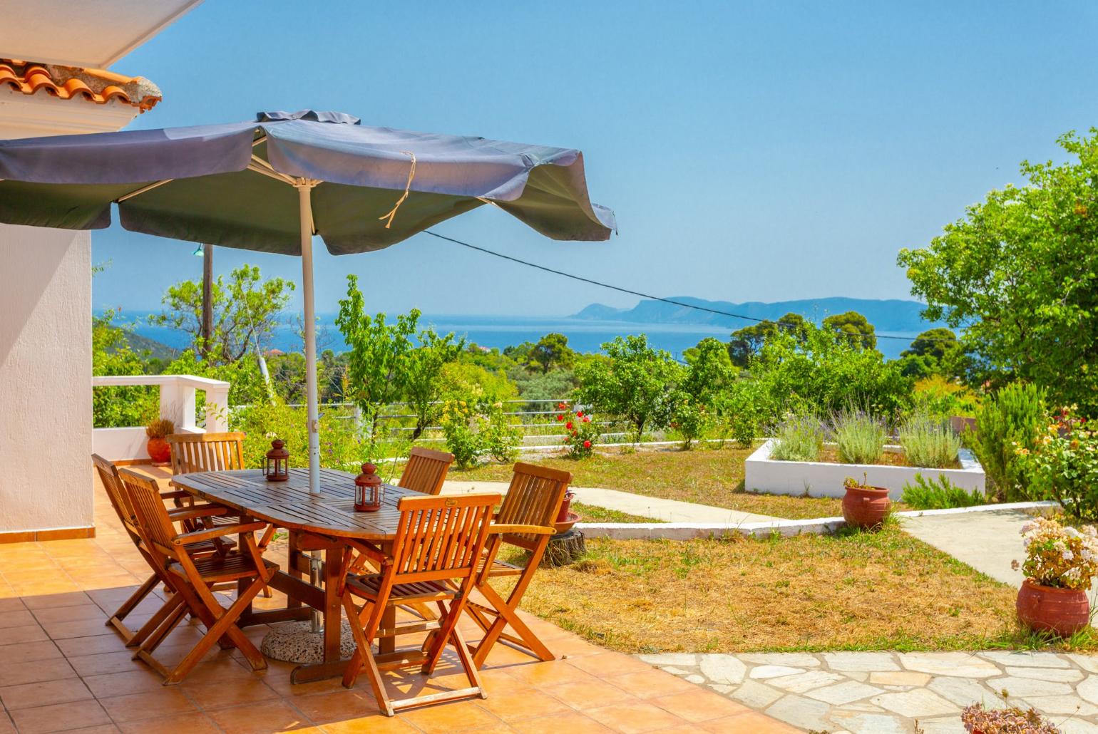 Terrace area with sea views