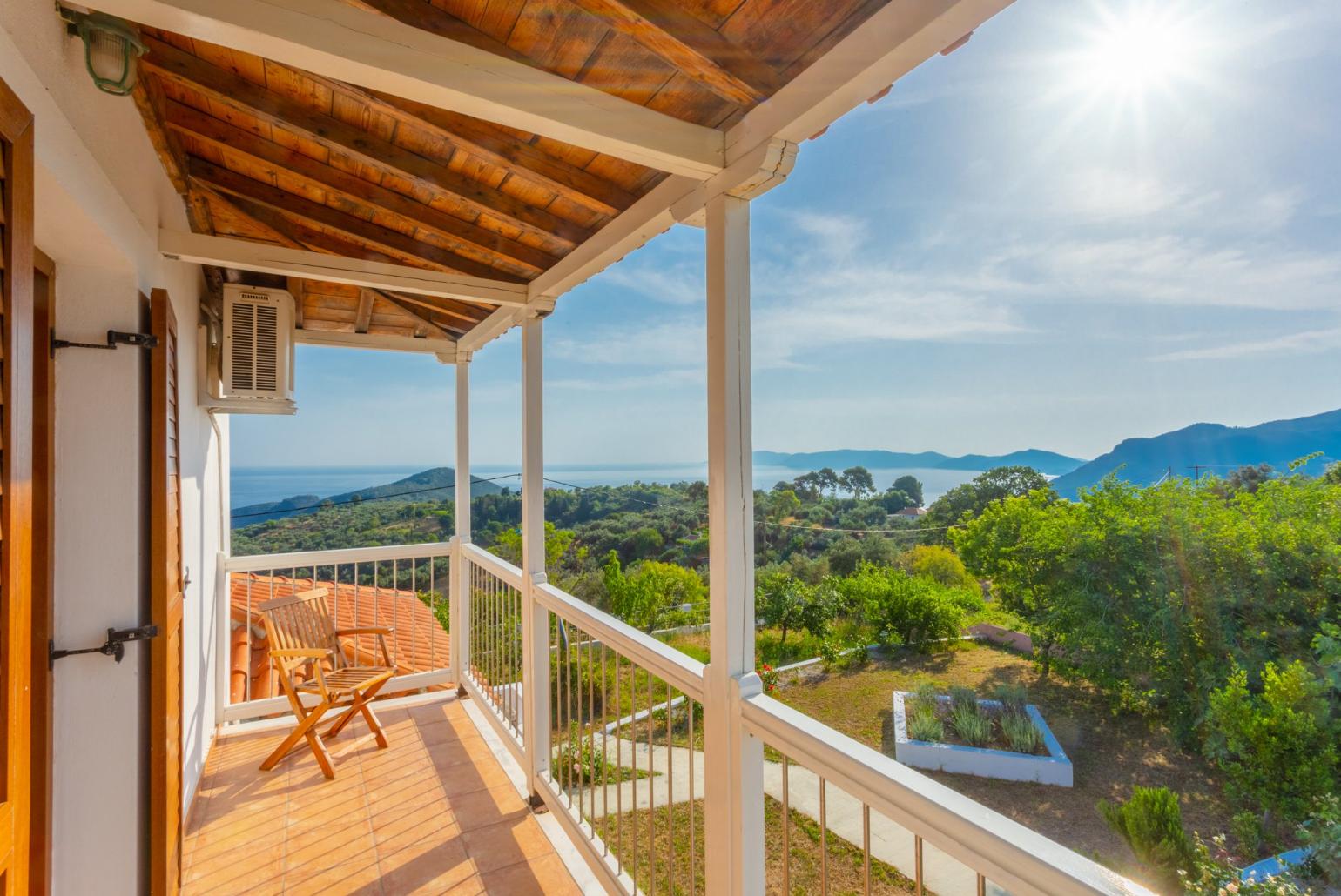 Balcony with sea views