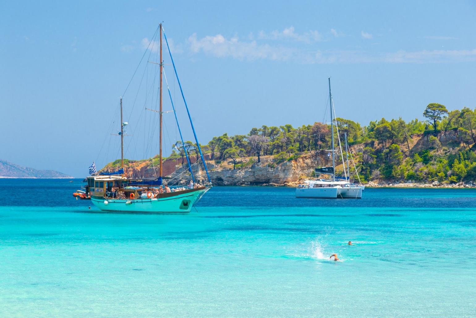 Aerial view of Kokkinokastro Beach - only a short drive from Villa Tassoula