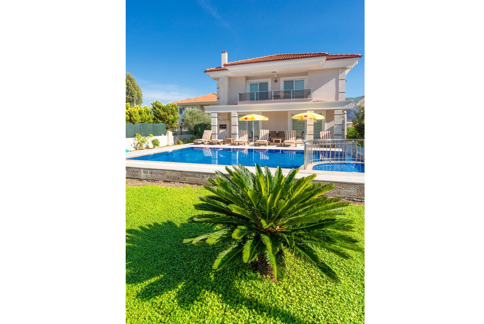 Beautiful villa with private pool, terrace, and garden area