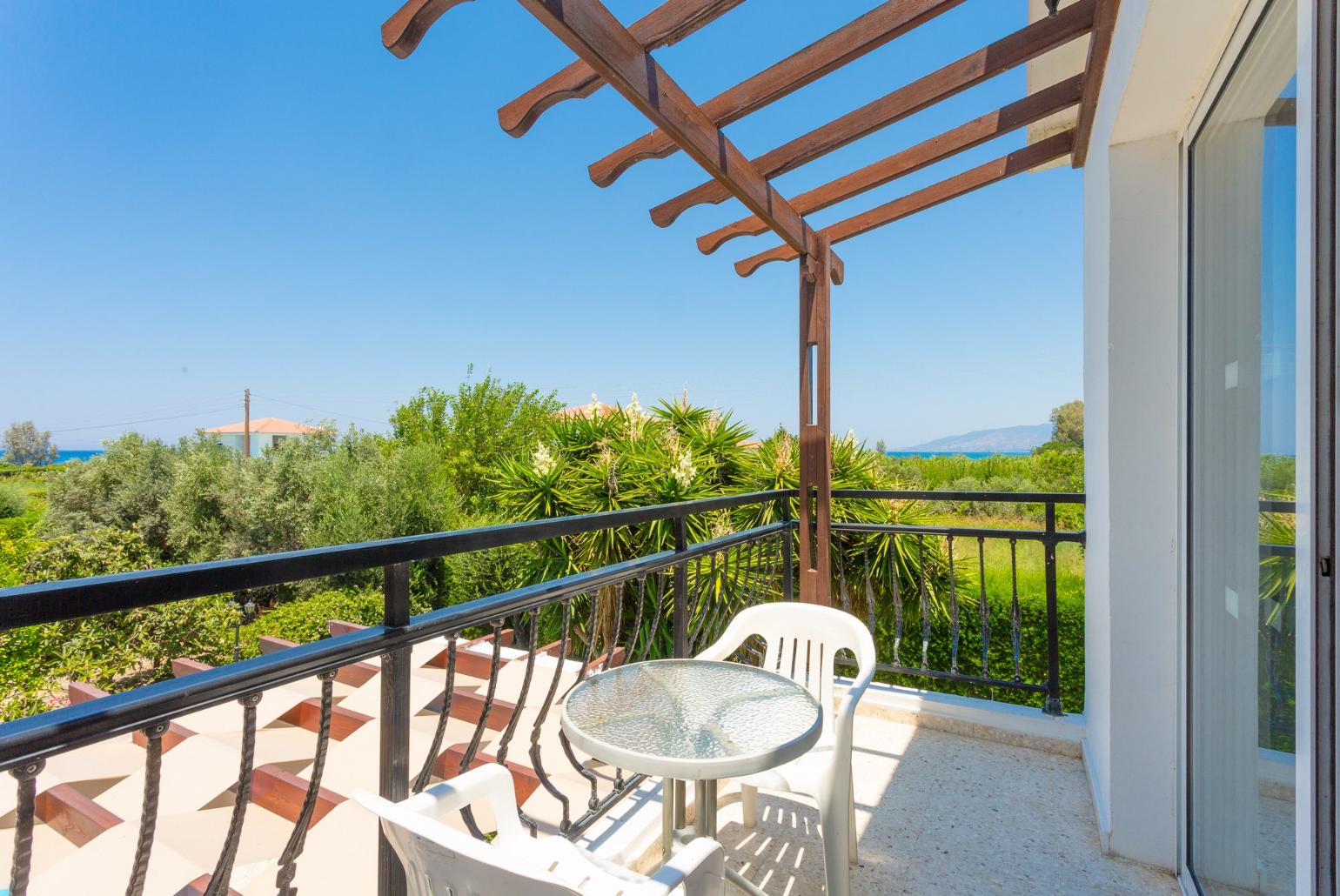 Balcony with sea views