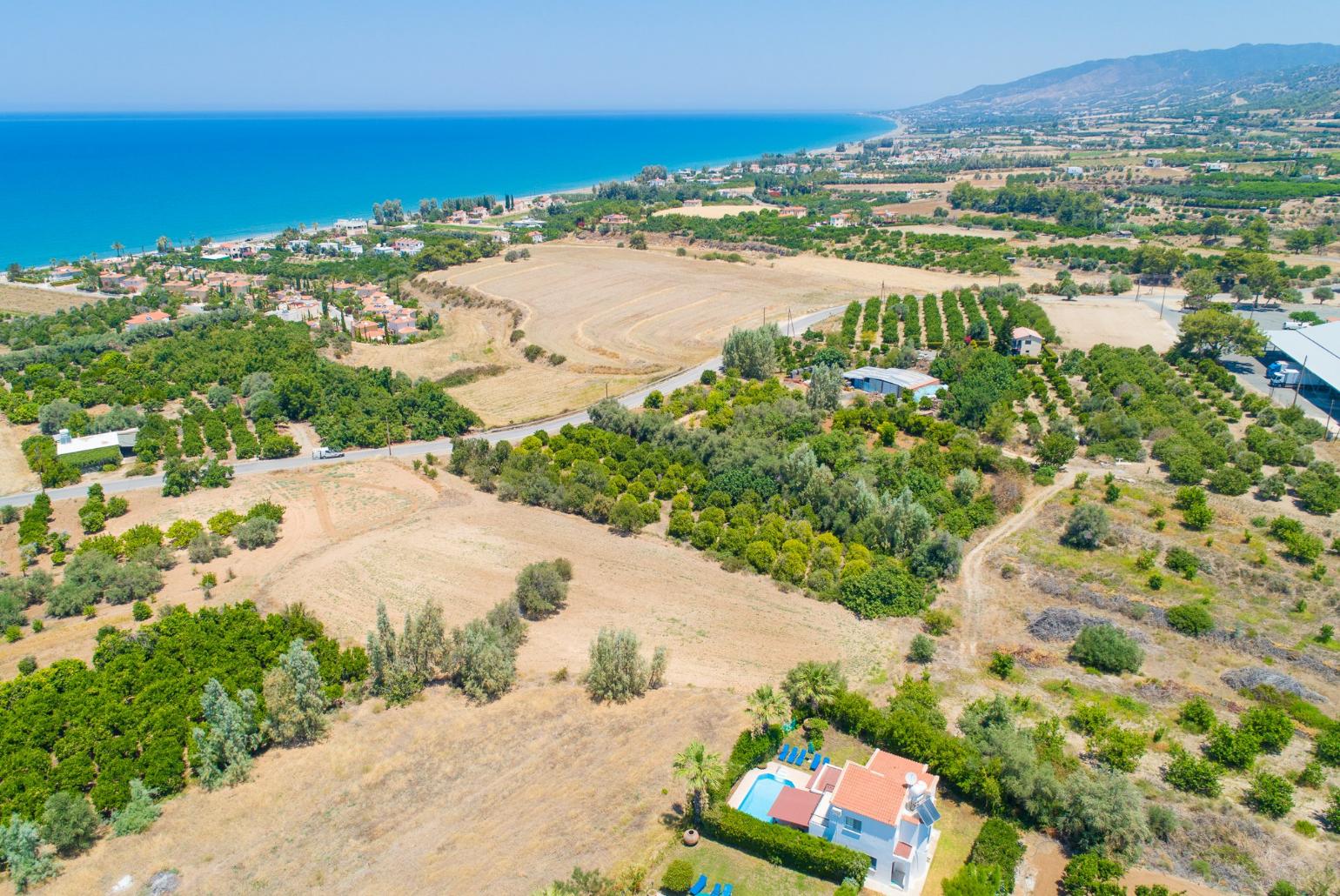 Aerial view of Argaka Sun Villa Tessera