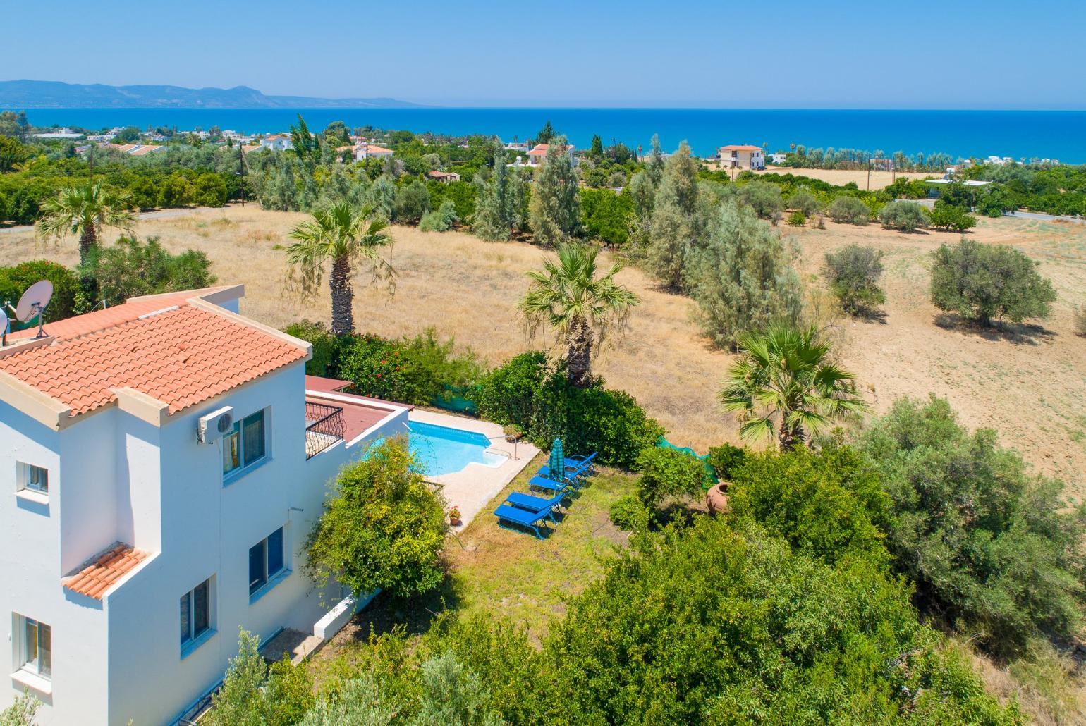 Aerial view of Argaka Sun Villa Tessera