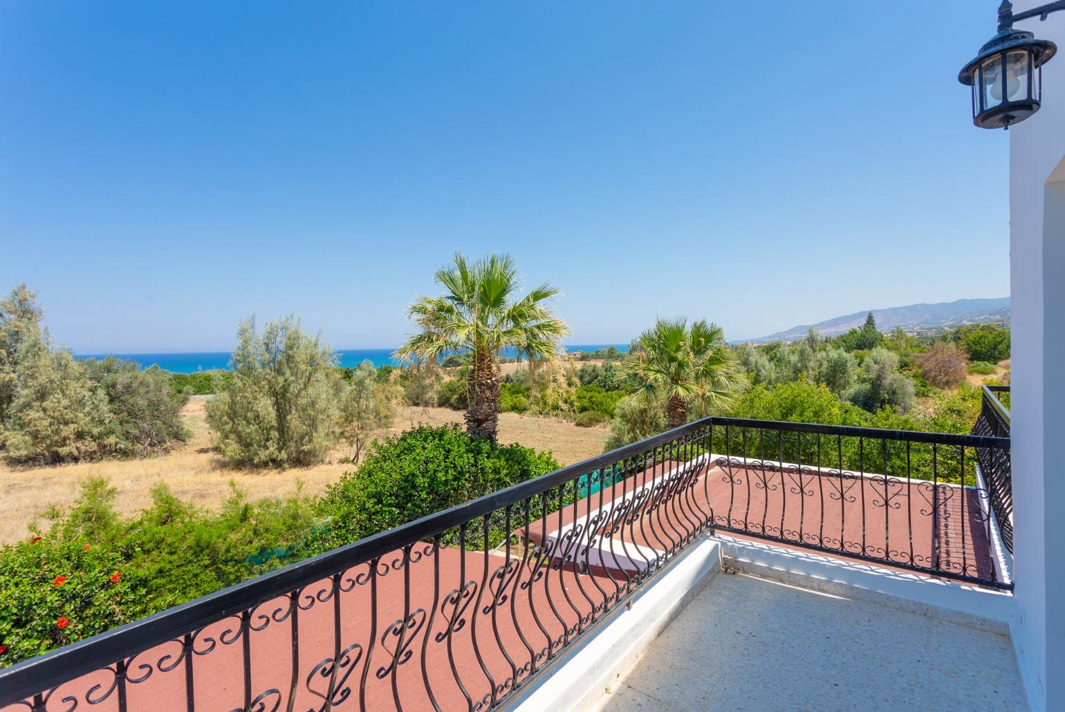 Balcony with sea views