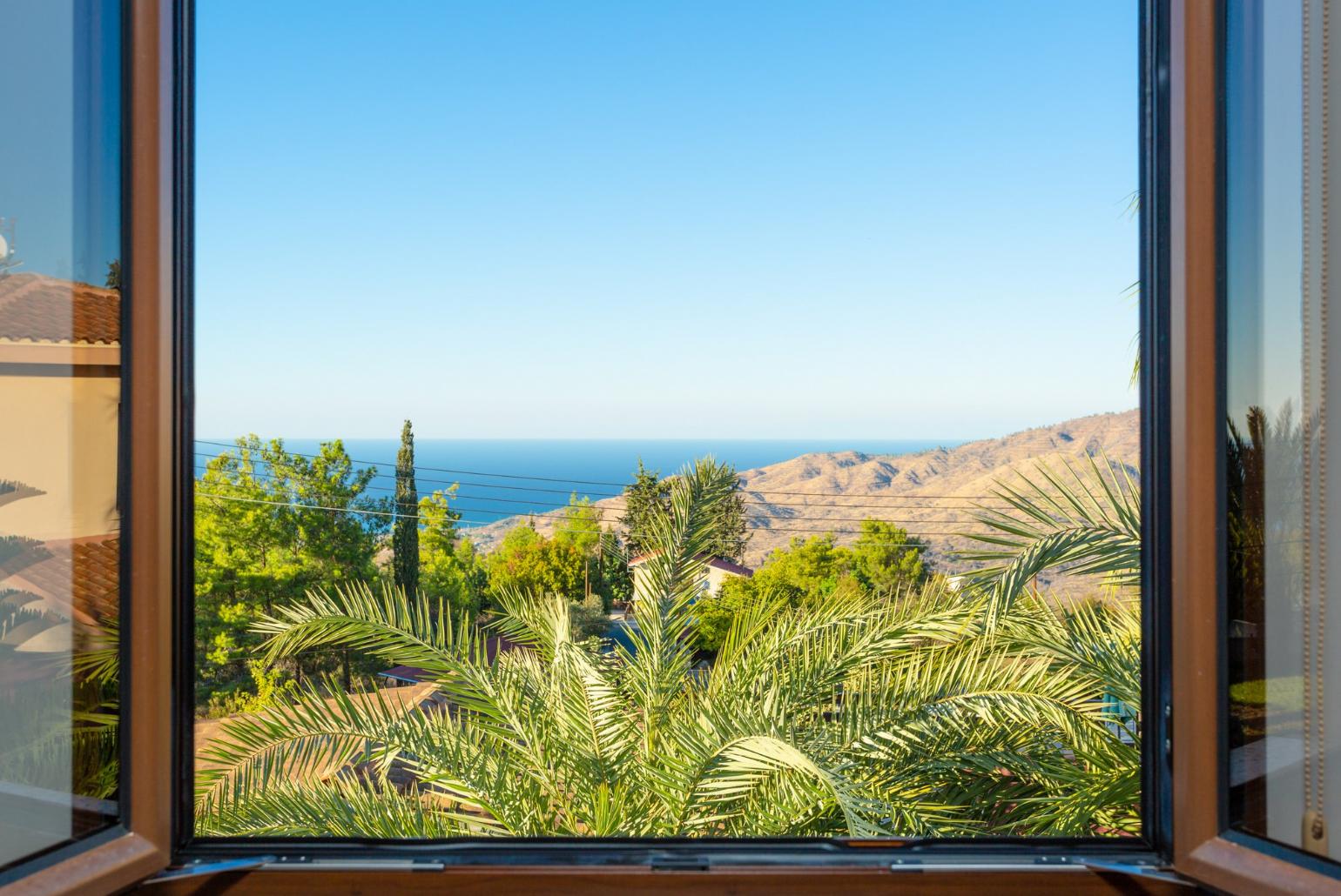 Sea views from bedroom window