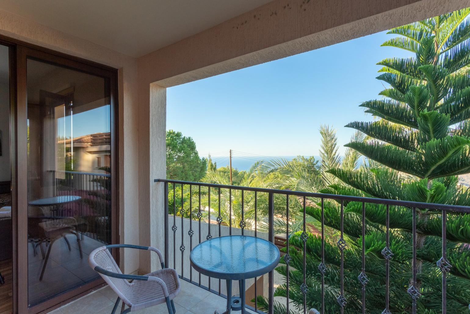 Balcony with sea views