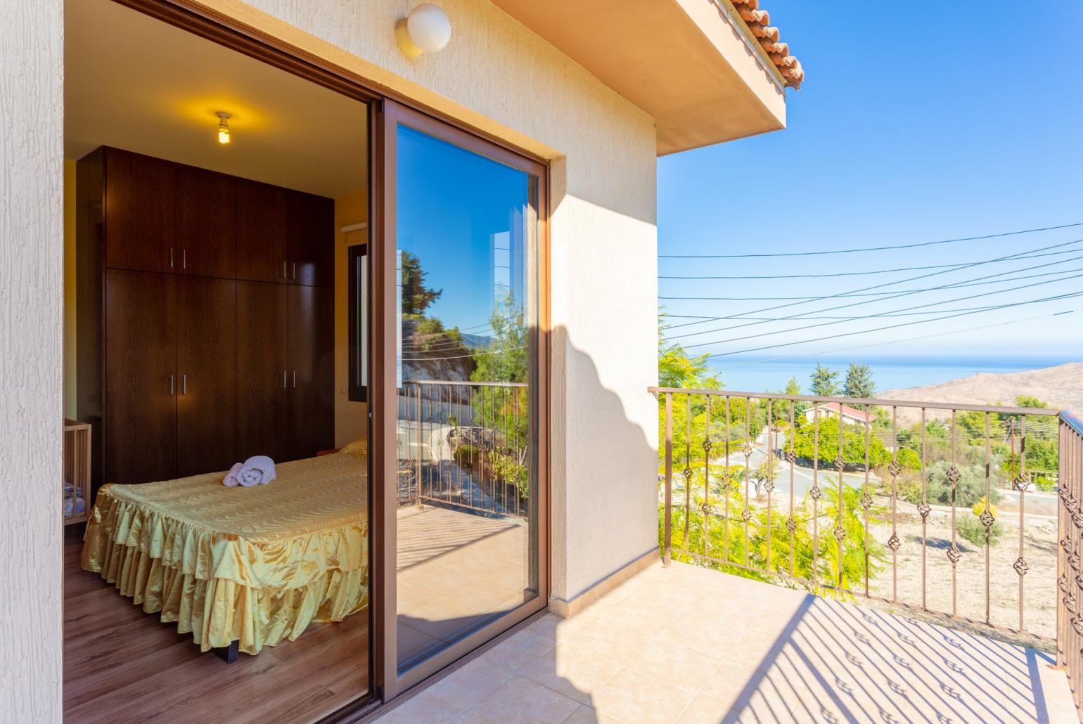 Balcony with sea views