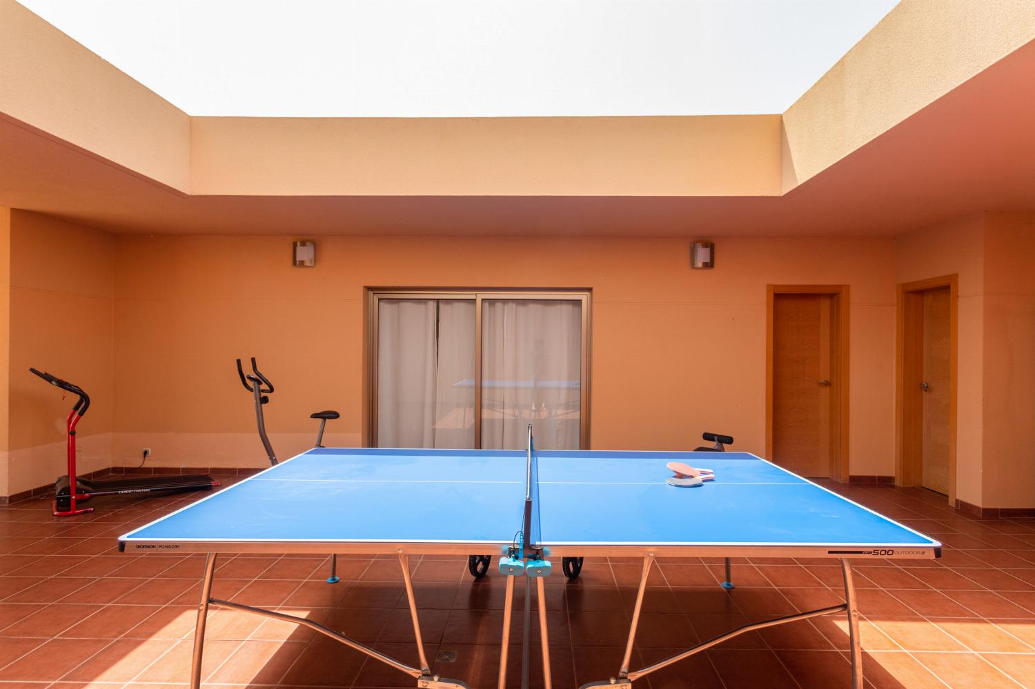 Ping pong table and gym area