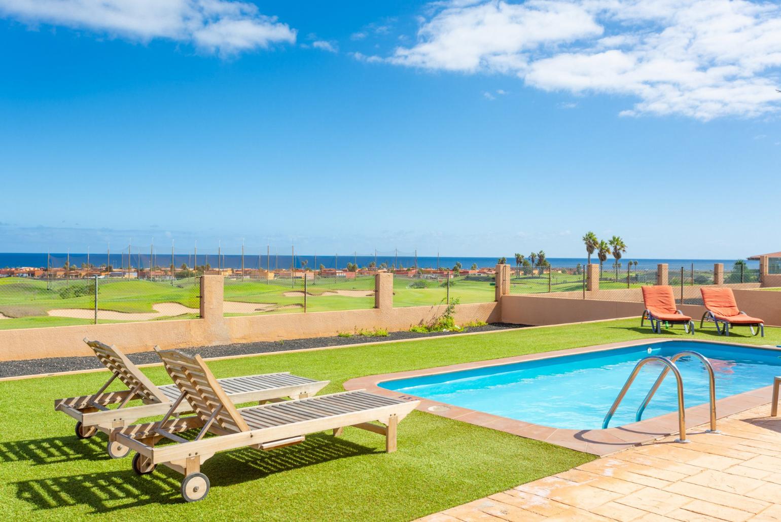 Terrace area with sea views