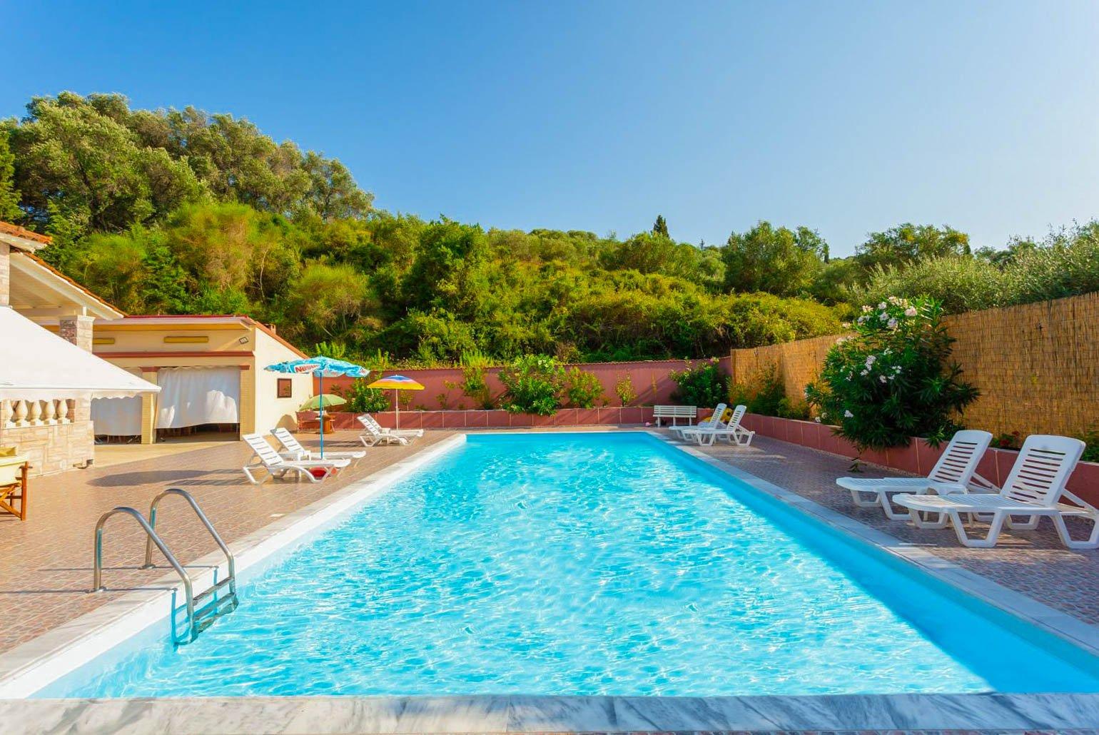 Private pool with terrace area