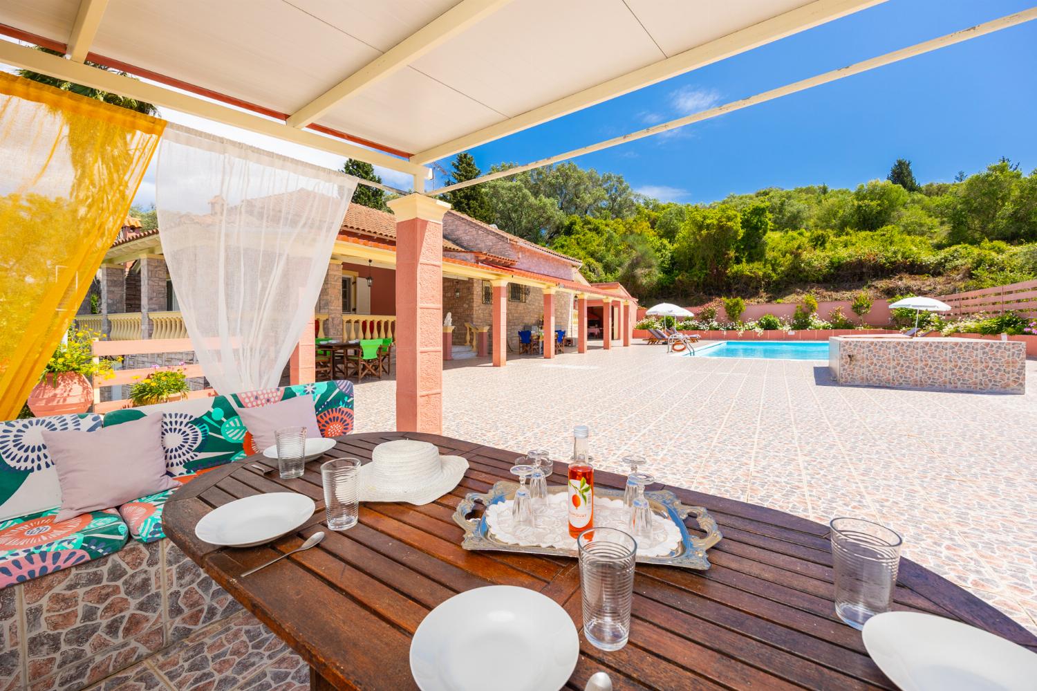 Sheltered terrace area