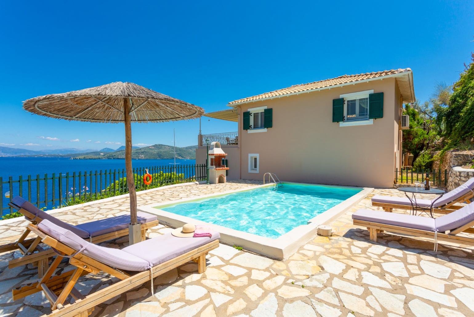 Beautiful villa with private pool and terrace with panoramic sea views