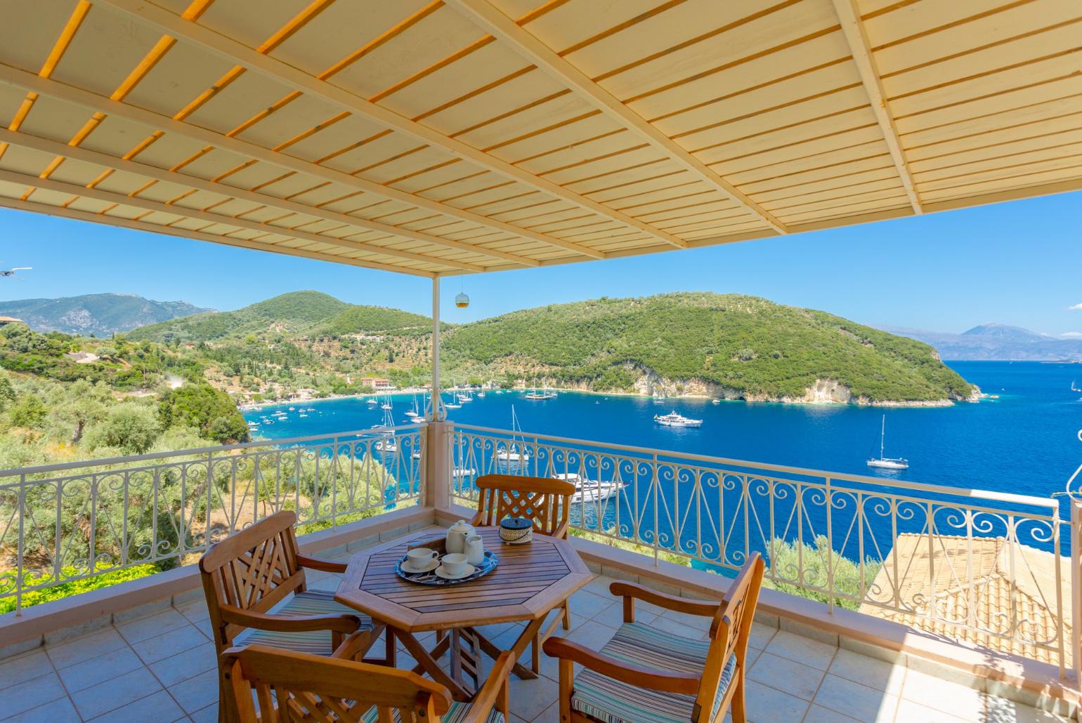 Terrace area with panoramic sea views